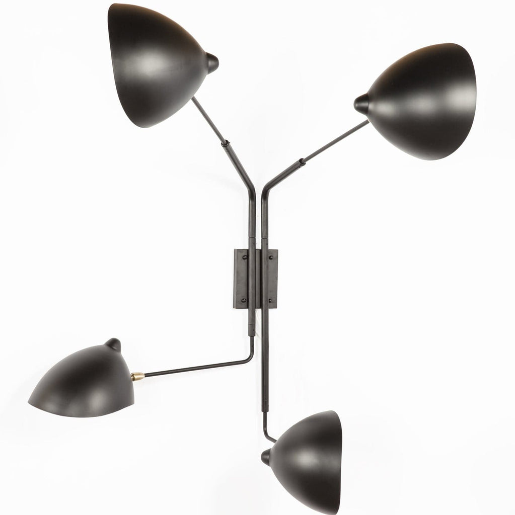 Mid-Century Modern Reproduction Four Arm Mini MSC-R4 Rotating Sconce Inspired by Serge Mouille