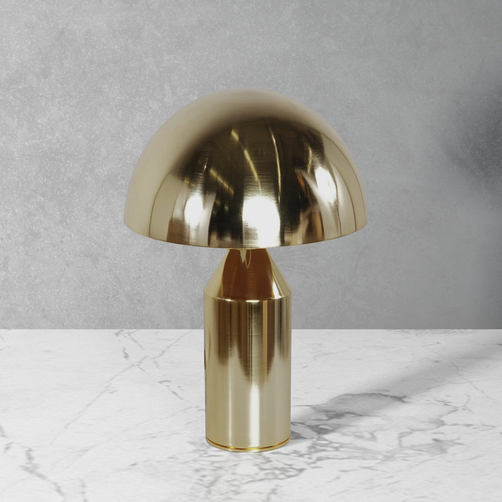 Mid Century Mushroom Table Lamp - Brass-France & Son-LN3037BRASSL-Table LampsLarge-2-France and Son