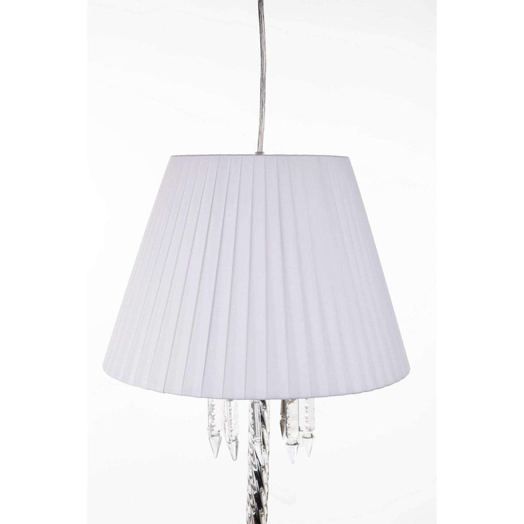 Modern Torch Pendant Lamp with White Shade