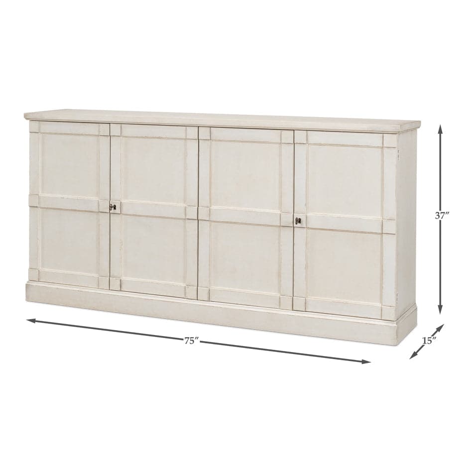 Lionisio Buffet 75"-SARREID-SARREID-R077-04W-1-Bookcases & CabinetsWashed Gray Finish-1-France and Son