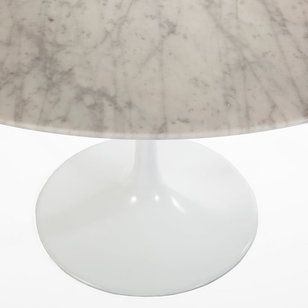 Carrara Marble Pedestal Tulip Dining Table - Round-France & Son-RT335R30WHT-Dining Tables30" Diameter-1-France and Son