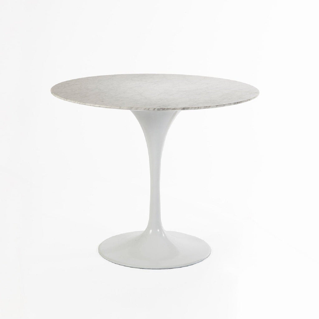 Carrara Marble Pedestal Tulip Dining Table - Round-France & Son-RT335R30WHT-Dining Tables30" Diameter-1-France and Son