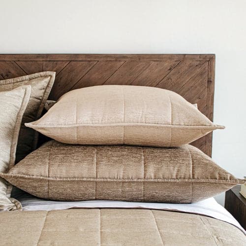 Stria Quilted Pillow-Ann Gish-ANNGISH-PWQT3625-BRZ-Bedding36x25x2.5-Bronze-1-France and Son