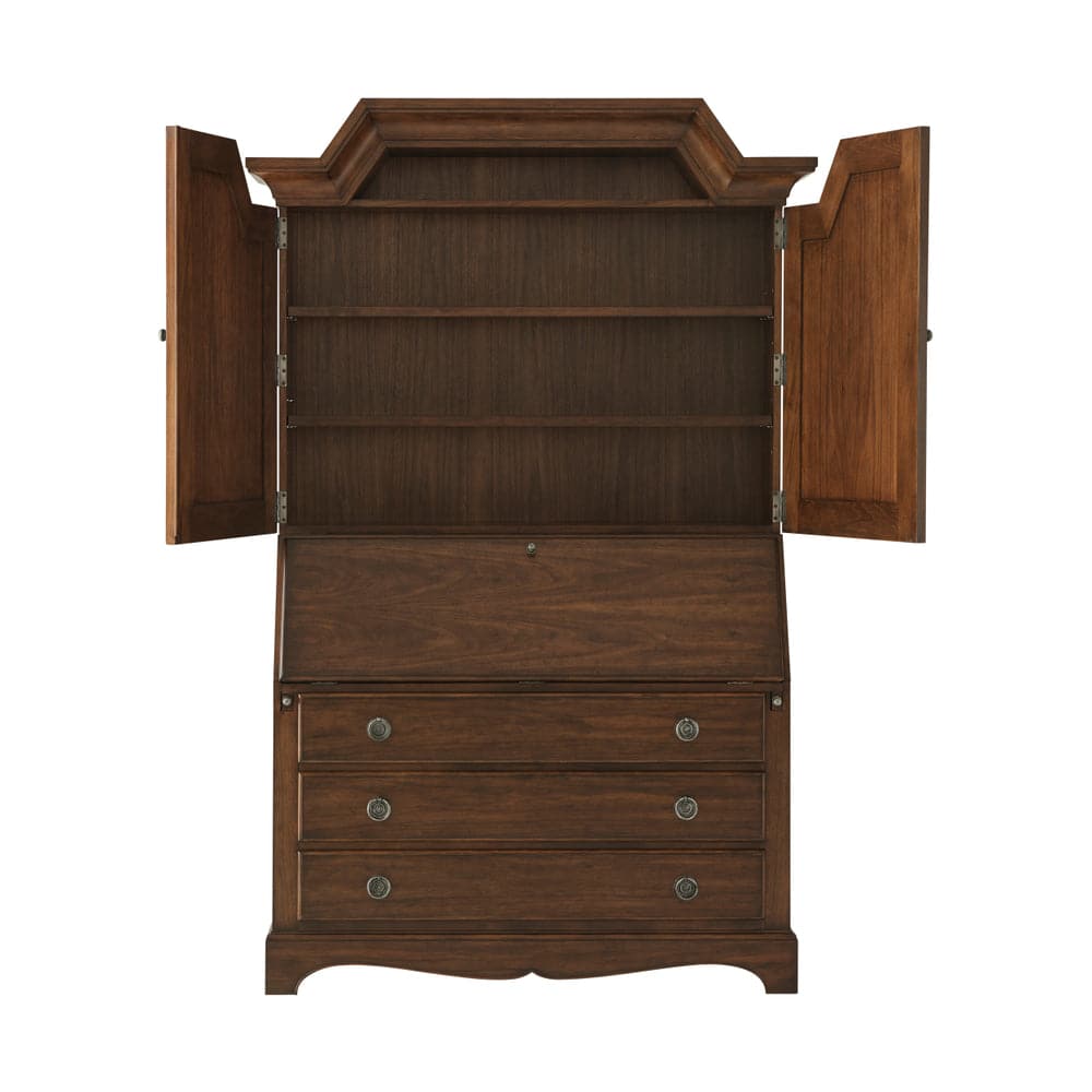 The Saint-Joseph Secretaire Bookcase-Theodore Alexander-THEO-TA65002.C147-Bookcases & Cabinets-1-France and Son
