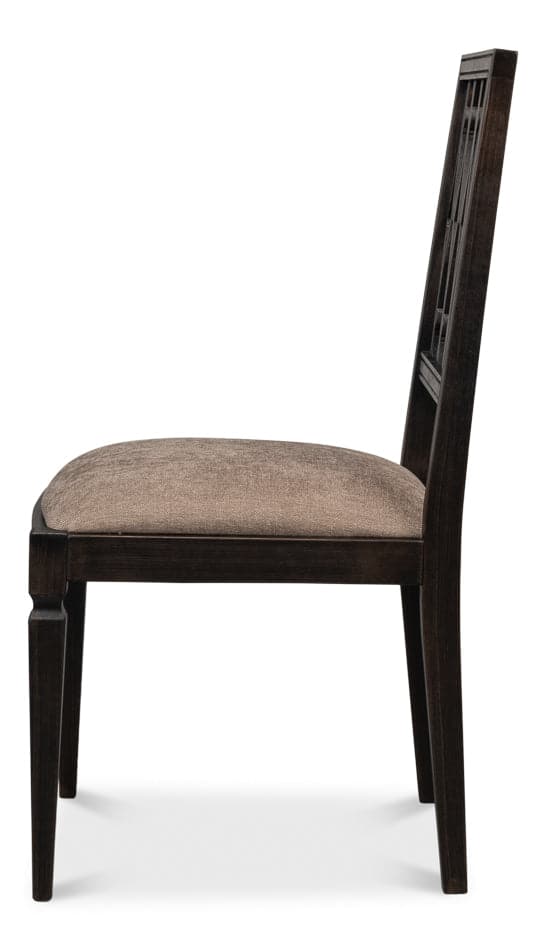 Diamond Side Chair - Nero - Mushroom-SARREID-SARREID-U004-03F50-Dining Chairs-1-France and Son