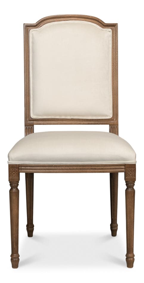 Louis XVI Squared Side Chair - Driftwood-SARREID-SARREID-U015-07F49-Dining Chairs-1-France and Son