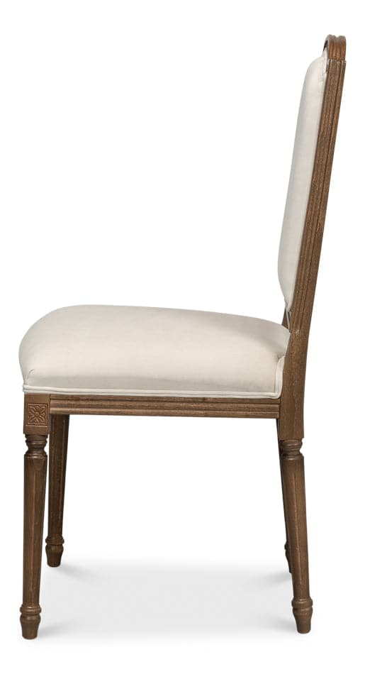 Louis XVI Squared Side Chair - Driftwood-SARREID-SARREID-U015-07F49-Dining Chairs-1-France and Son