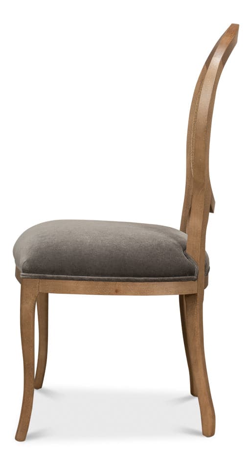 Oval Cane Back S/Chair-SARREID-SARREID-U093-06F01-Dining ChairsLinen Flax-1-France and Son