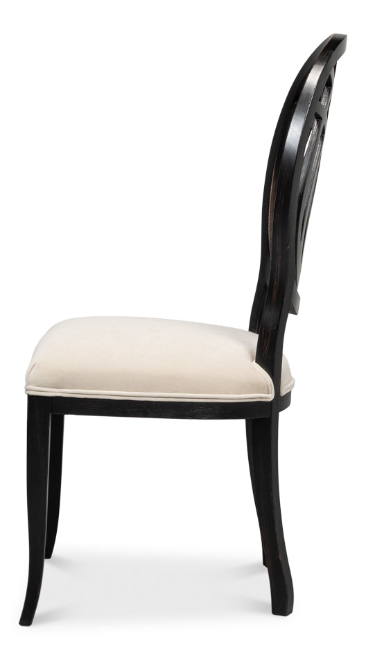 Goccia Side Chair - Nero - Banks Organza-SARREID-SARREID-U165-03F11-Dining Chairs-1-France and Son