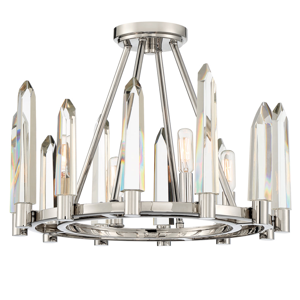 Watson 4 Light Ceiling Mount-Crystorama Lighting Company-CRYSTO-WAT-B2004-PN-Chandeliers-1-France and Son