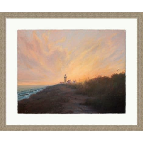 Sunset Over Lighthouse-Wendover-WEND-WCL2054-Wall Art-1-France and Son