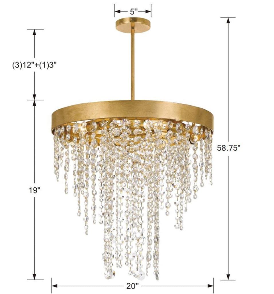 Winham 5 Light Crystal Chandelier-Crystorama Lighting Company-CRYSTO-WIN-615-GA-CL-MWP-Chandeliers-1-France and Son