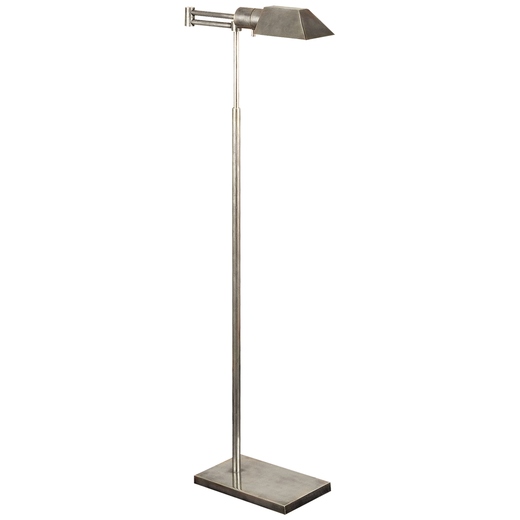 Silla Swing Arm Floor Lamp-Visual Comfort-VISUAL-81134 PN-Floor LampsPolished Nickel-1-France and Son