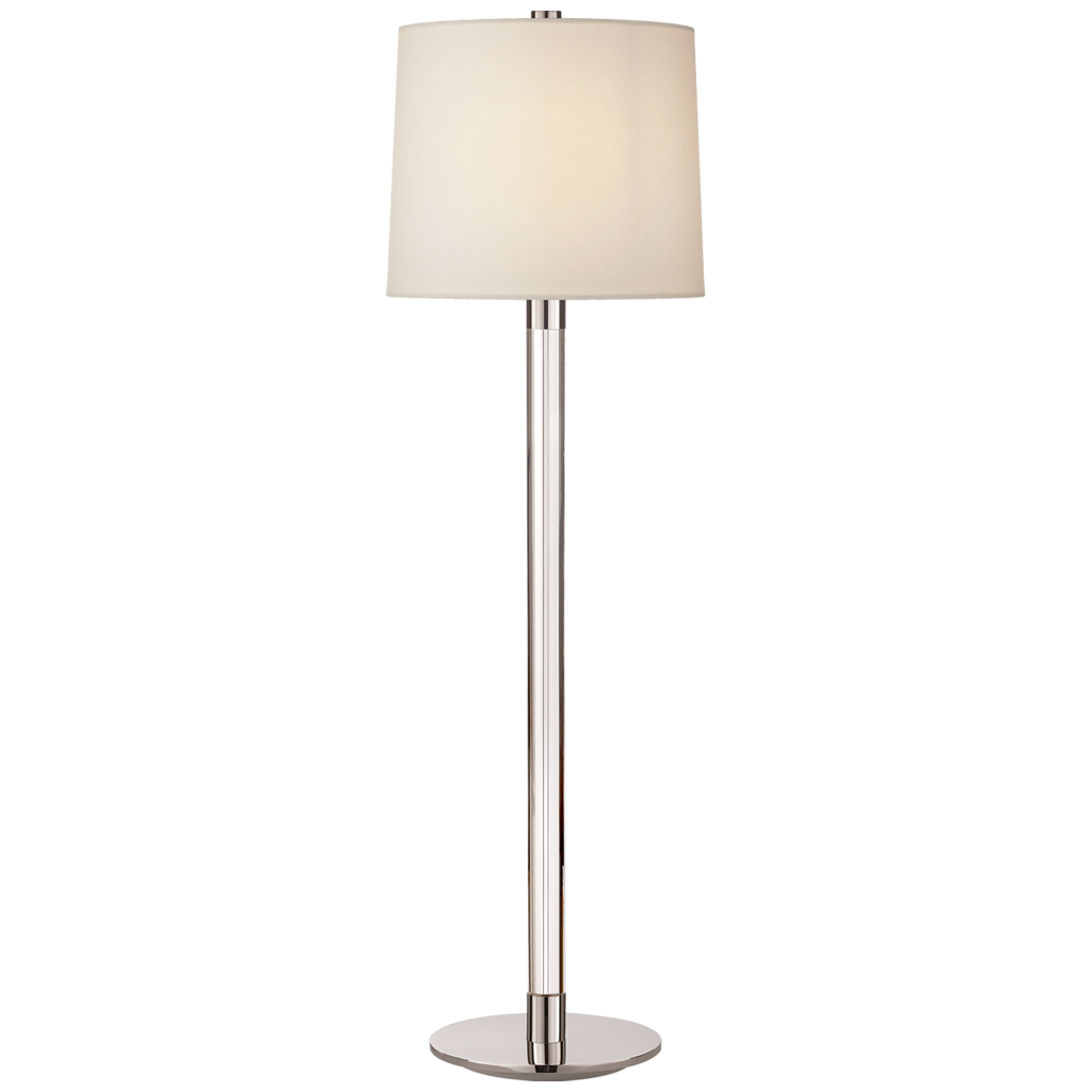 Railey Buffet Lamp-Visual Comfort-VISUAL-ARN 3005CG/PN-L-Table LampsPolished Nickel with Linen Shade-1-France and Son