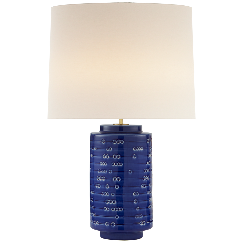 Delainey Large Table Lamp-Visual Comfort-VISUAL-ARN 3609PBL-L-Table LampsPebbled Blue-1-France and Son
