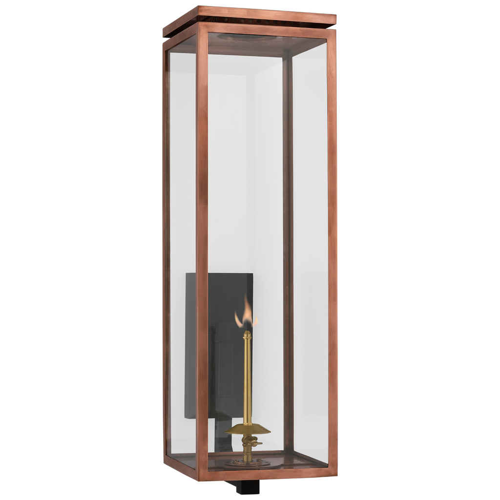 Fay Grande Bracketed Gas Wall Lantern-Visual Comfort-VISUAL-CHO 2562BLK-CG-Wall LightingMatte Black with Clear Glass-1-France and Son