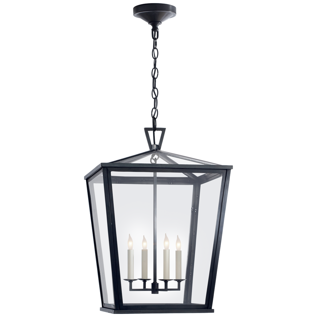 Daylin Hanging Lantern-Visual Comfort-VISUAL-CHO 5084BZ-PendantsSmall-1-France and Son