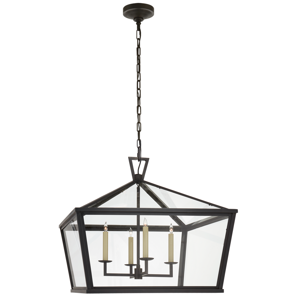 Daylin Hanging Lantern-Visual Comfort-VISUAL-CHO 5084BZ-PendantsSmall-1-France and Son