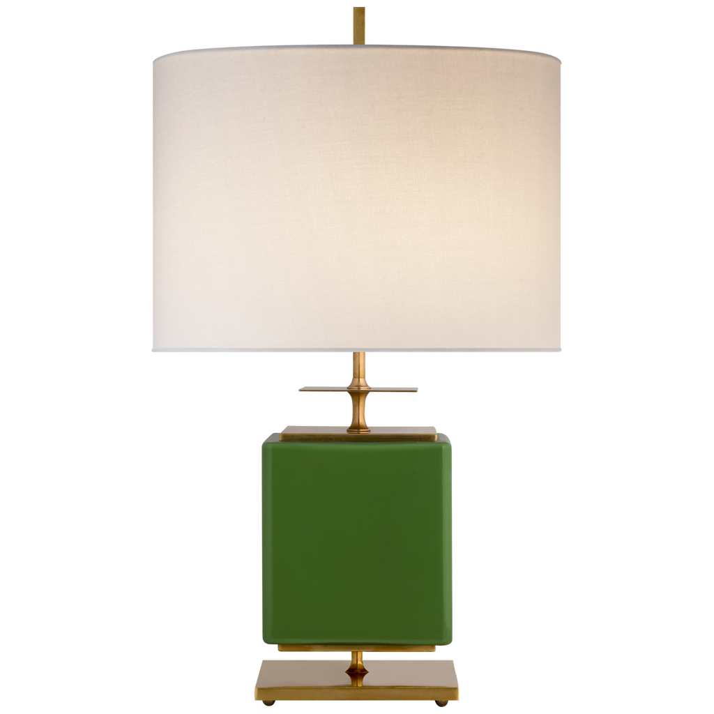 Bryson Table Lamp-Visual Comfort-VISUAL-KS 3043GRN-L-Table LampsSmall-Green-Cream-1-France and Son