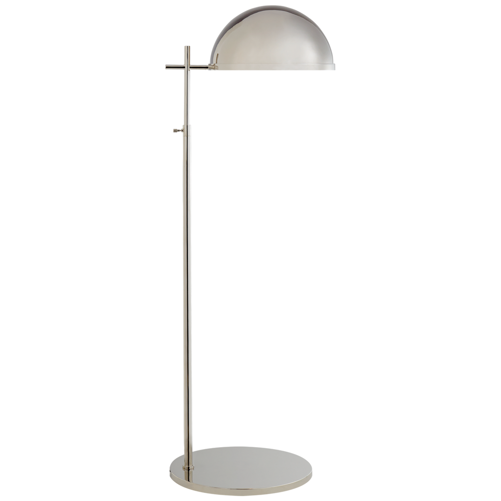 Dione Medium Pharmacy Floor Lamp in Polished Nickel with Polished Nickel Shade-Visual Comfort-VISUAL-KW 1240PN-PN-Floor Lamps-1-France and Son
