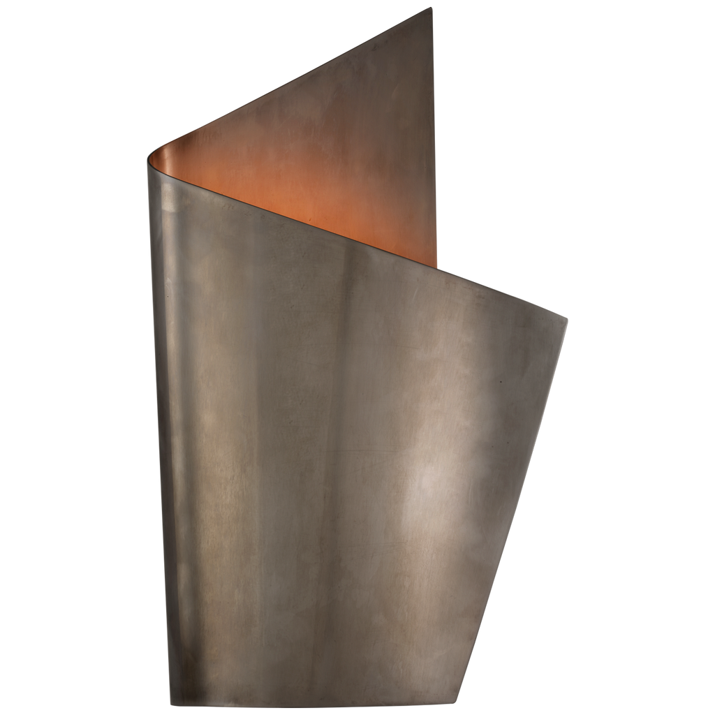 Pilla Right Wrapped Sconce-Visual Comfort-VISUAL-KW 2633PWT-Wall LightingPewter-1-France and Son