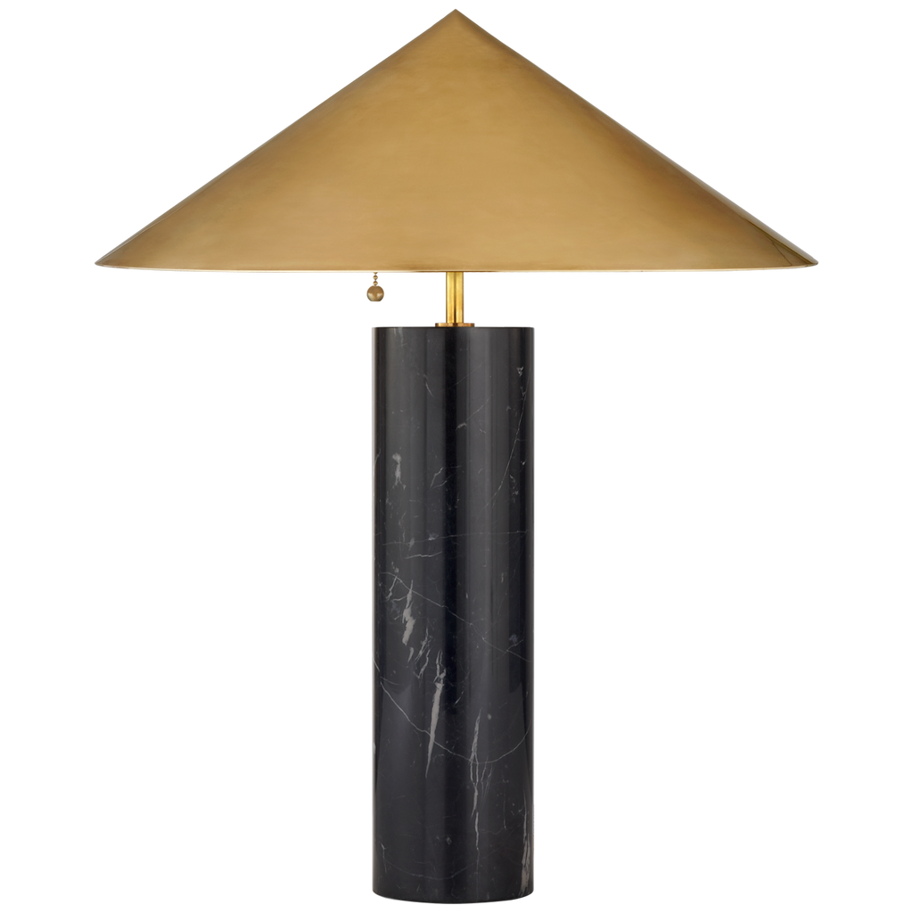 Monita Medium Table Lamp-Visual Comfort-VISUAL-KW 3047ALB-AB-Table LampsAlabaster-1-France and Son