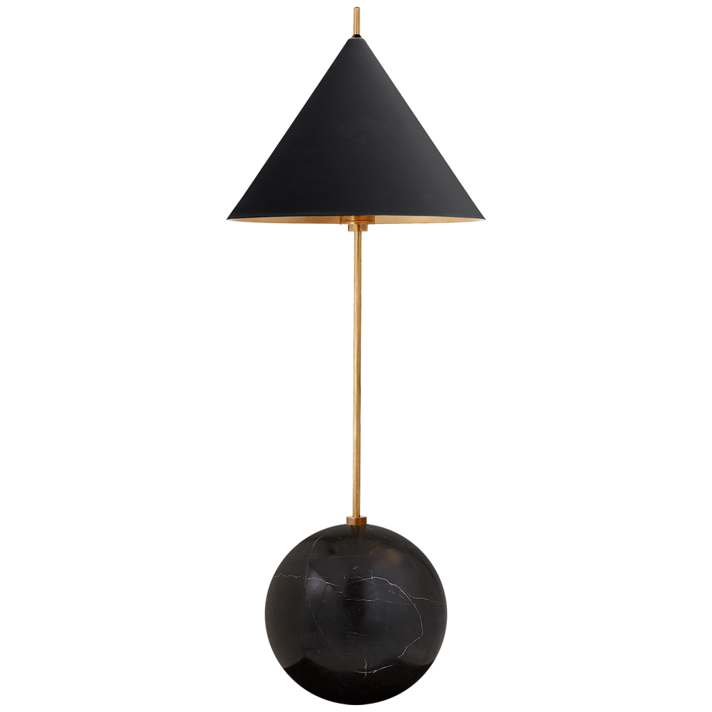Climbi Orb Base Desk Lamp-Visual Comfort-VISUAL-KW 3118AB/BLK-Table LampsBlack-1-France and Son