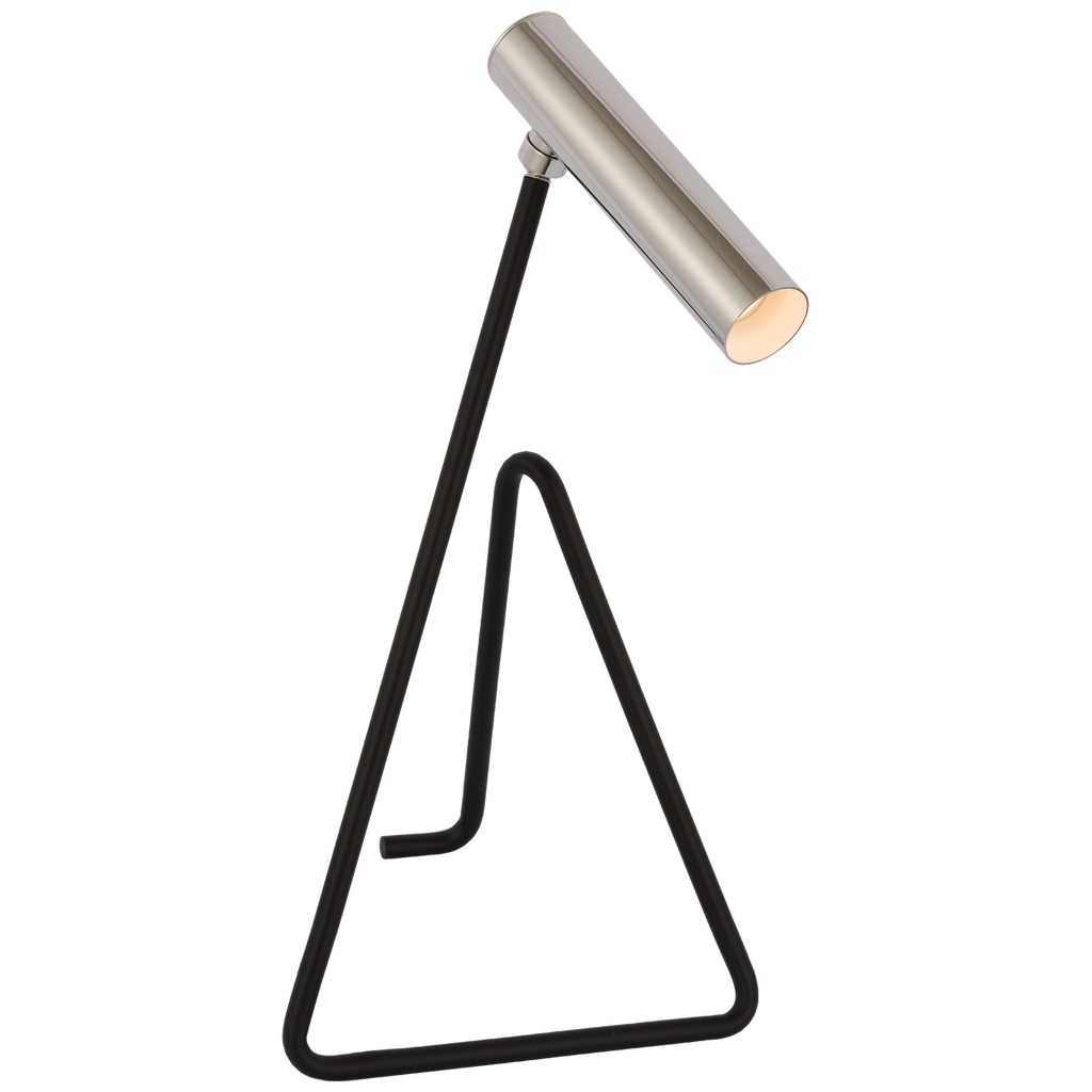 Fito Medium Desk Lamp-Visual Comfort-VISUAL-KW 3430BLK/PN-Table LampsPolished Nickel-1-France and Son