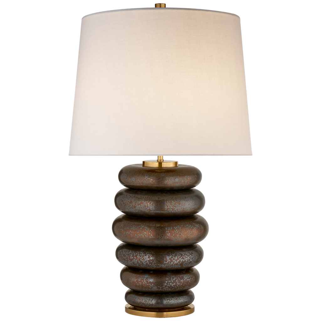 Pilla Stacked Table Lamp-Visual Comfort-VISUAL-KW 3619AWC-L-Table LampsAntiqued White Ceramic-1-France and Son