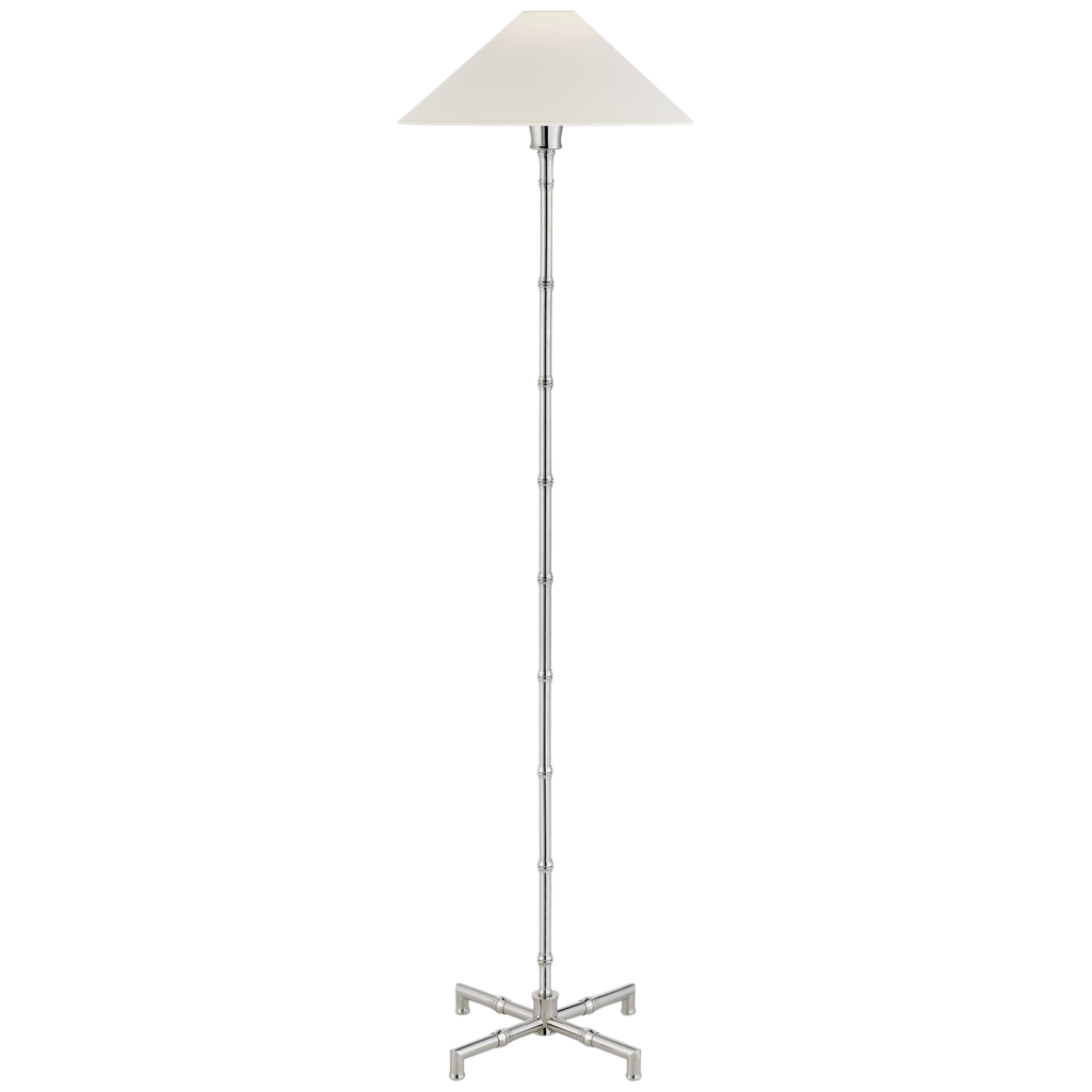 George Floor Lamp-Visual Comfort-VISUAL-S 1177PN-L-Floor LampsPolished Nickel-1-France and Son