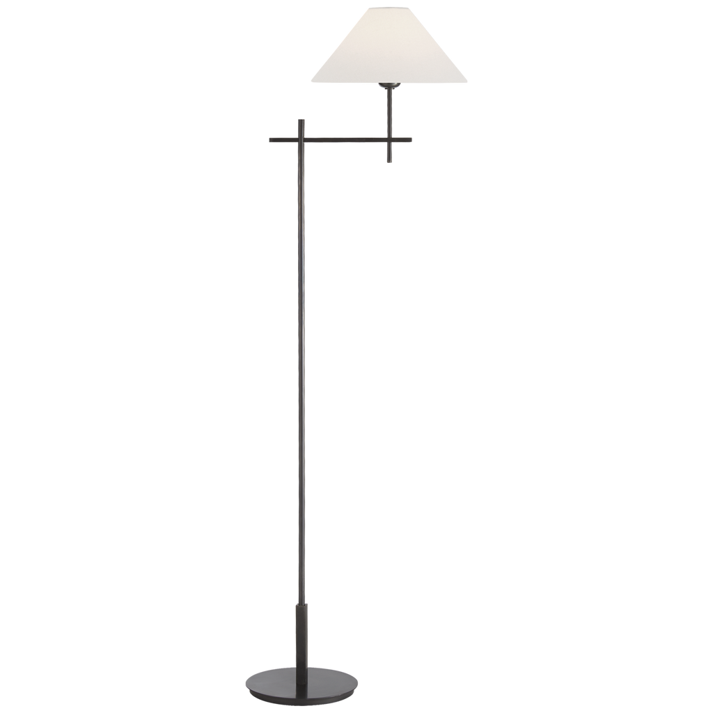 Hydra Bridge Arm Floor Lamp-Visual Comfort-VISUAL-SP 1023PN-L-Floor LampsPolished Nickel-1-France and Son