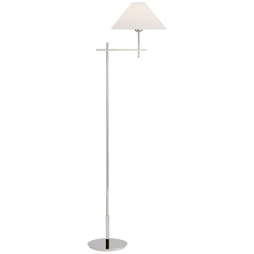 Hydra Bridge Arm Floor Lamp-Visual Comfort-VISUAL-SP 1023PN-L-Floor LampsPolished Nickel-1-France and Son