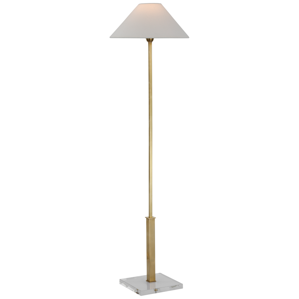 Ashley Floor Lamp-Visual Comfort-VISUAL-SP 1510PN/CG-L-Floor LampsPolished Nickel and Crystal-1-France and Son