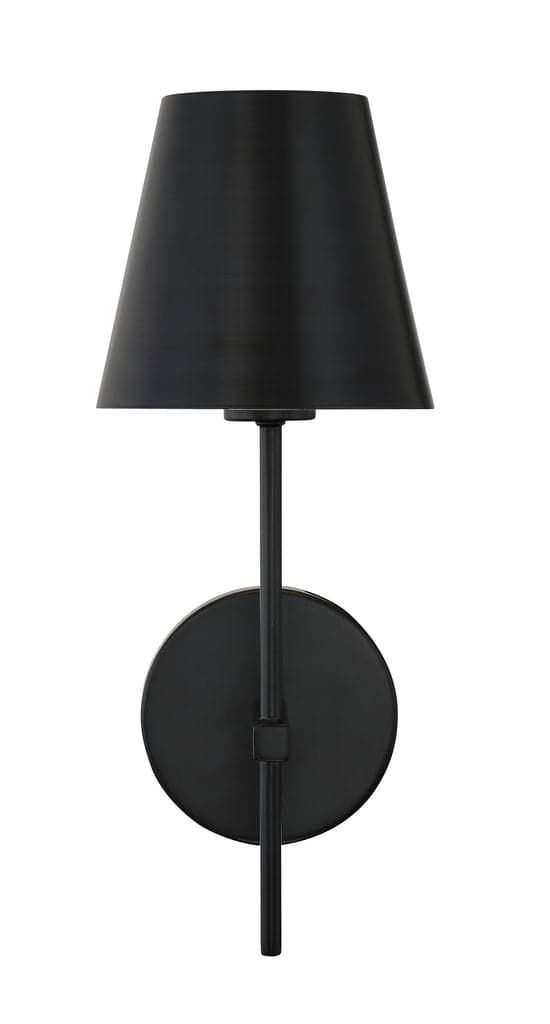 Xavier 1 Light Wall Mount-Crystorama Lighting Company-CRYSTO-XAV-B8321-MK-Wall LightingMatte Black-1-France and Son