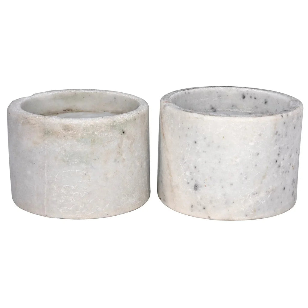 Syma Decorative Candle Holder, Set of 2-Noir-NOIR-YT0717-6BL-Decorative ObjectsNight Snow Marble-1-France and Son