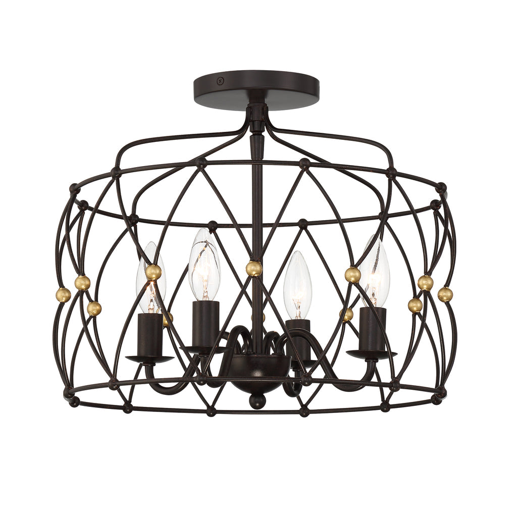 Zucca 4 Light Ceiling Mount-Crystorama Lighting Company-CRYSTO-ZUC-A9030-EB-GA_CEILING-Chandeliers-1-France and Son