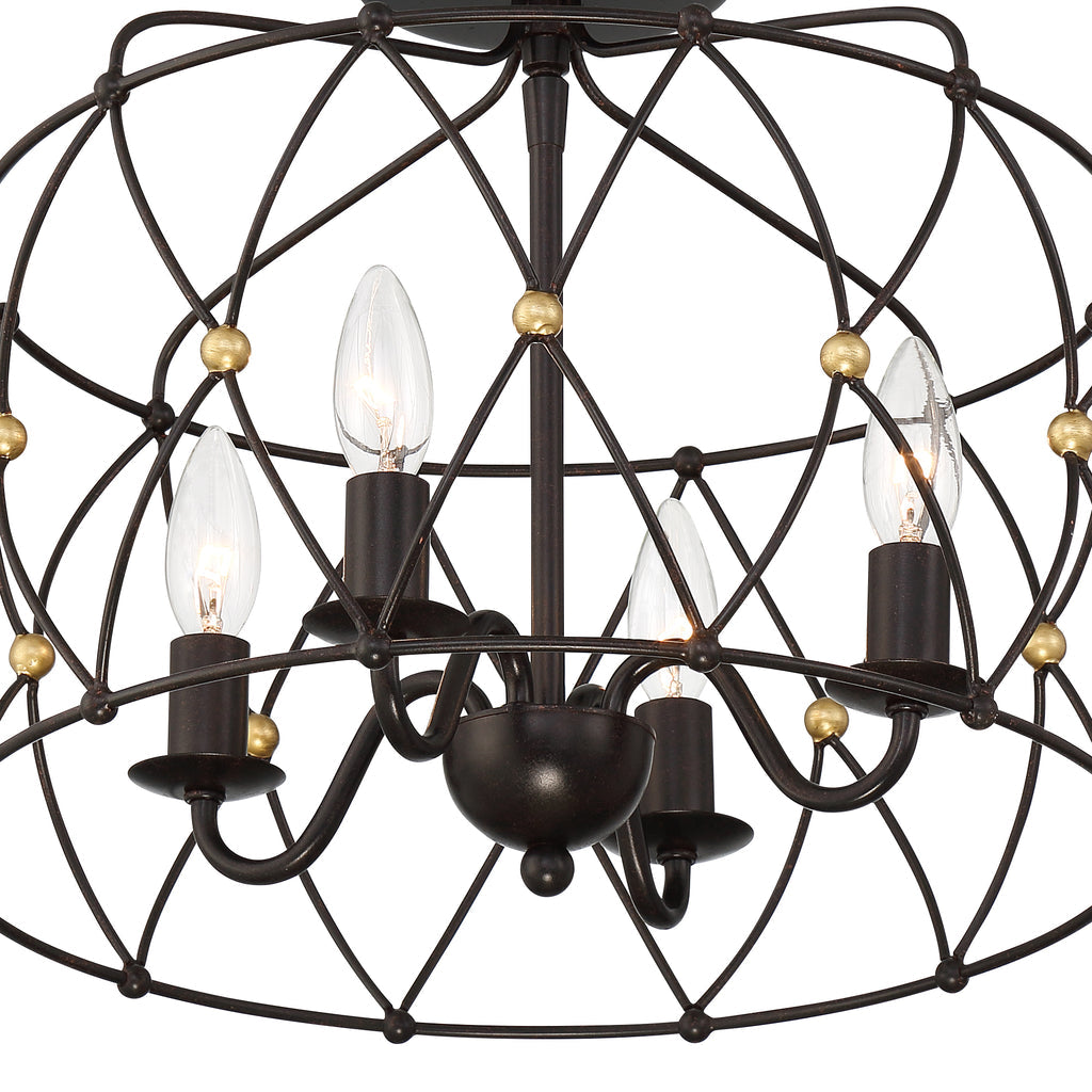 Zucca 4 Light Ceiling Mount-Crystorama Lighting Company-CRYSTO-ZUC-A9030-EB-GA_CEILING-Chandeliers-1-France and Son