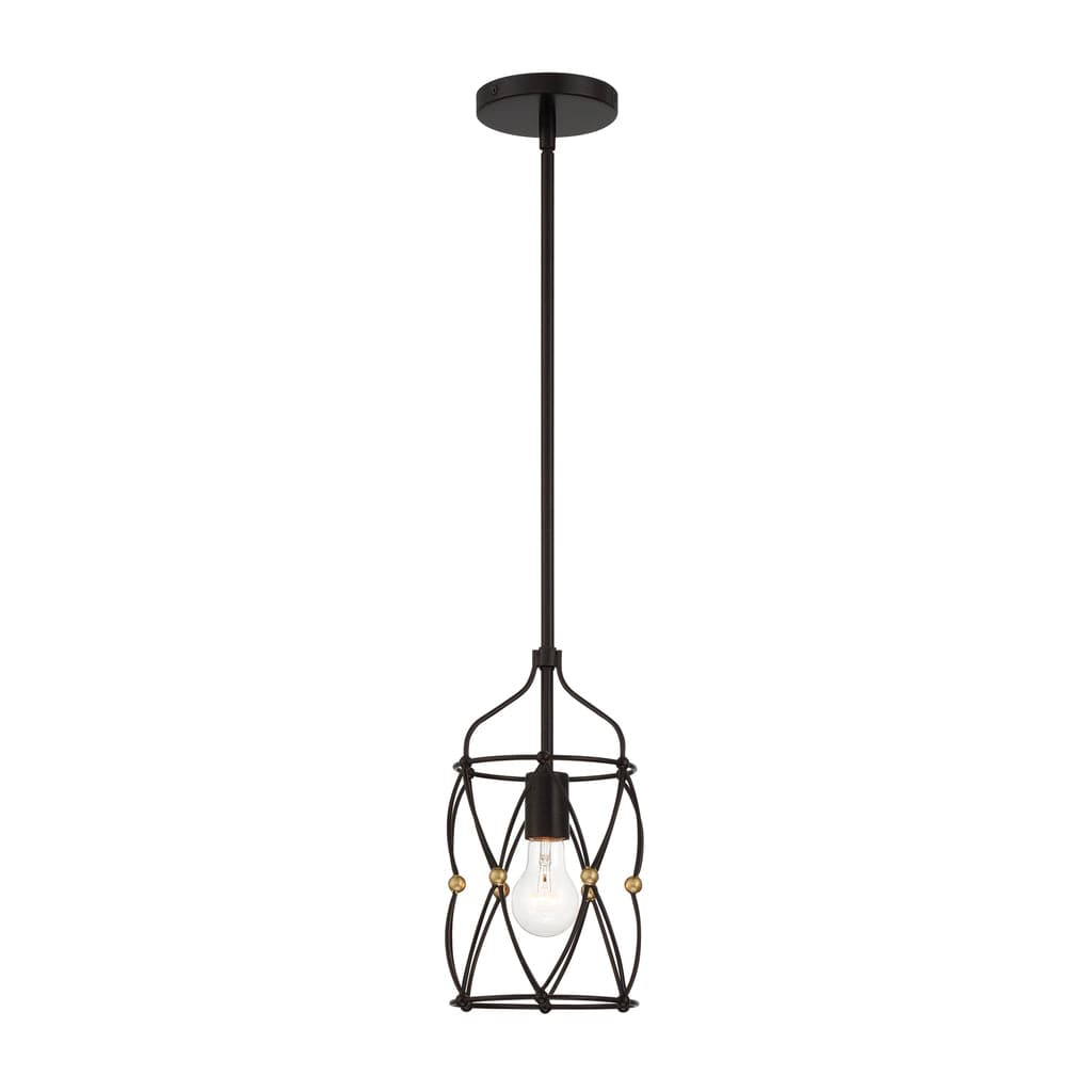 Zucca 1 Light Pendant-Crystorama Lighting Company-CRYSTO-ZUC-A9031-EB-GA-Pendants-1-France and Son