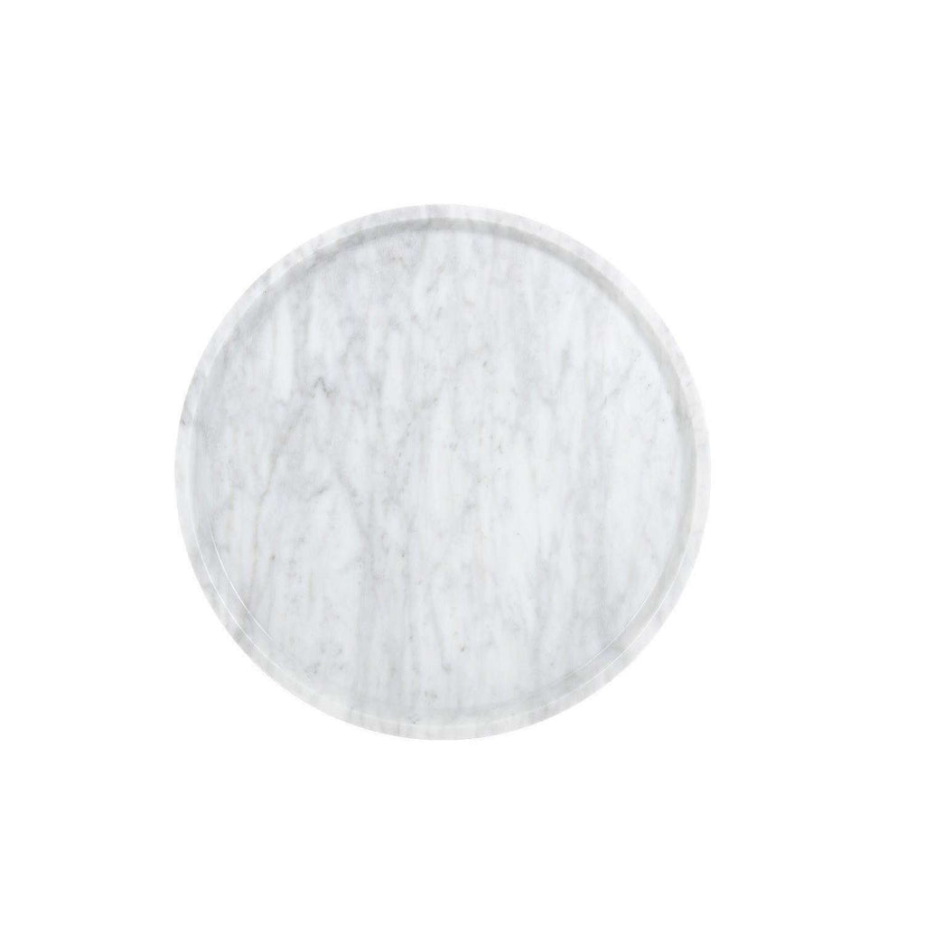 Liv Side Table - White Marble-Sunpan-SUNPAN-102096-Side Tables-1-France and Son