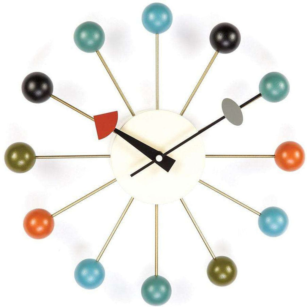 Mid-Century Modern Reproduction Ball Clock - Multi color Inspired by George Nelson