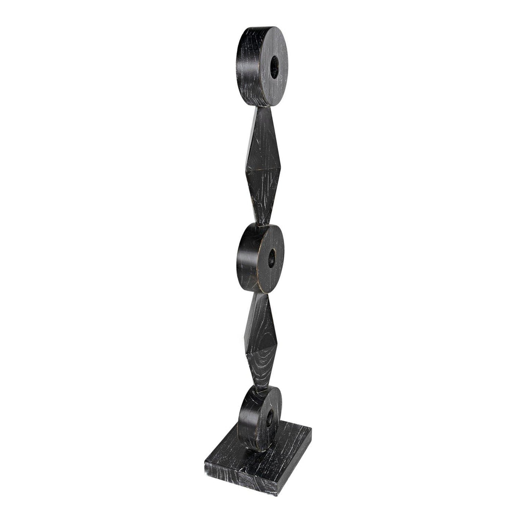 Totem Sculpture - Cinder Black-Noir-NOIR-AC151CB-Decorative Objects-1-France and Son