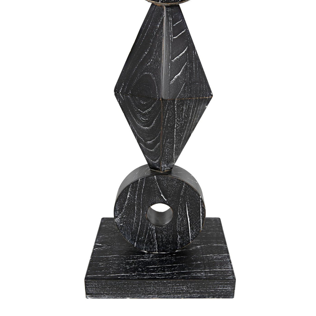 Totem Sculpture - Cinder Black-Noir-NOIR-AC151CB-Decorative Objects-1-France and Son