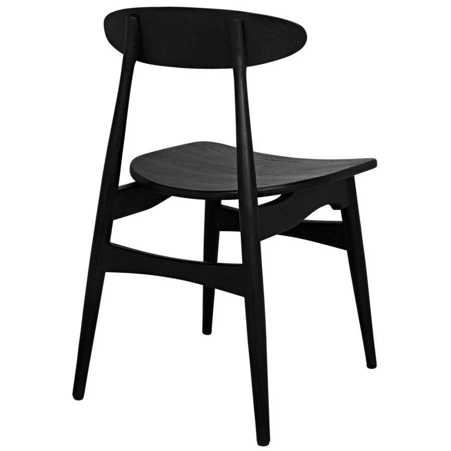 Surf Chair, Charcoal Black-Noir-NOIR-AE-15CHB-Dining Chairs-1-France and Son