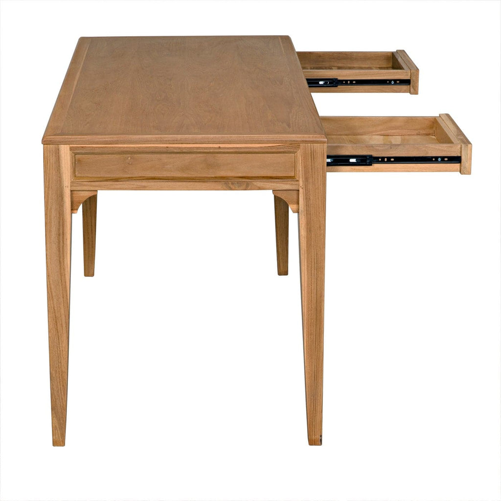 Ambrose Desk, Bleached Teak-Noir-NOIR-AE-301BT-Desks-1-France and Son