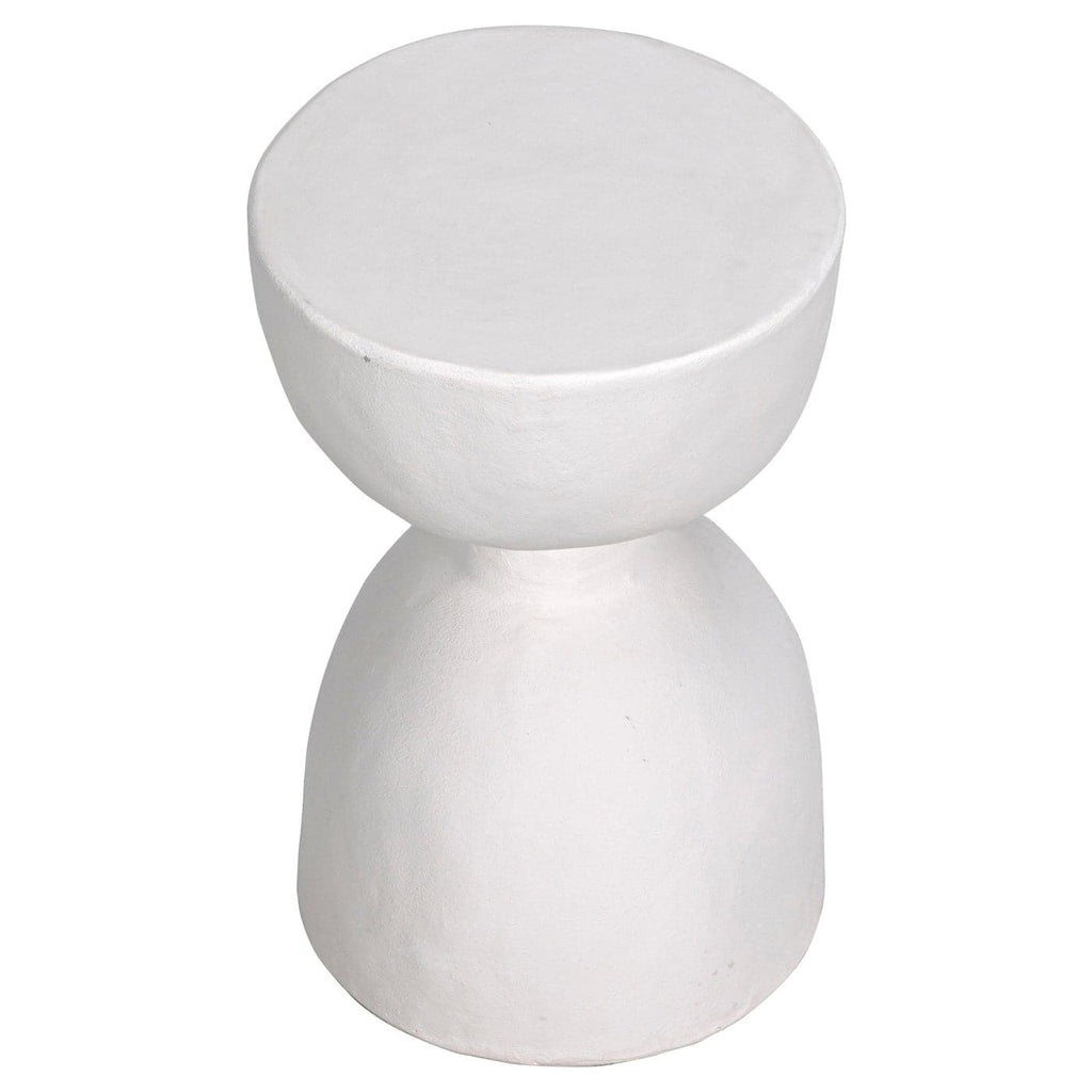 Hourglass Stool - White Fiber Cement-Noir-NOIR-AR-162WFC-Stools & Ottomans-1-France and Son