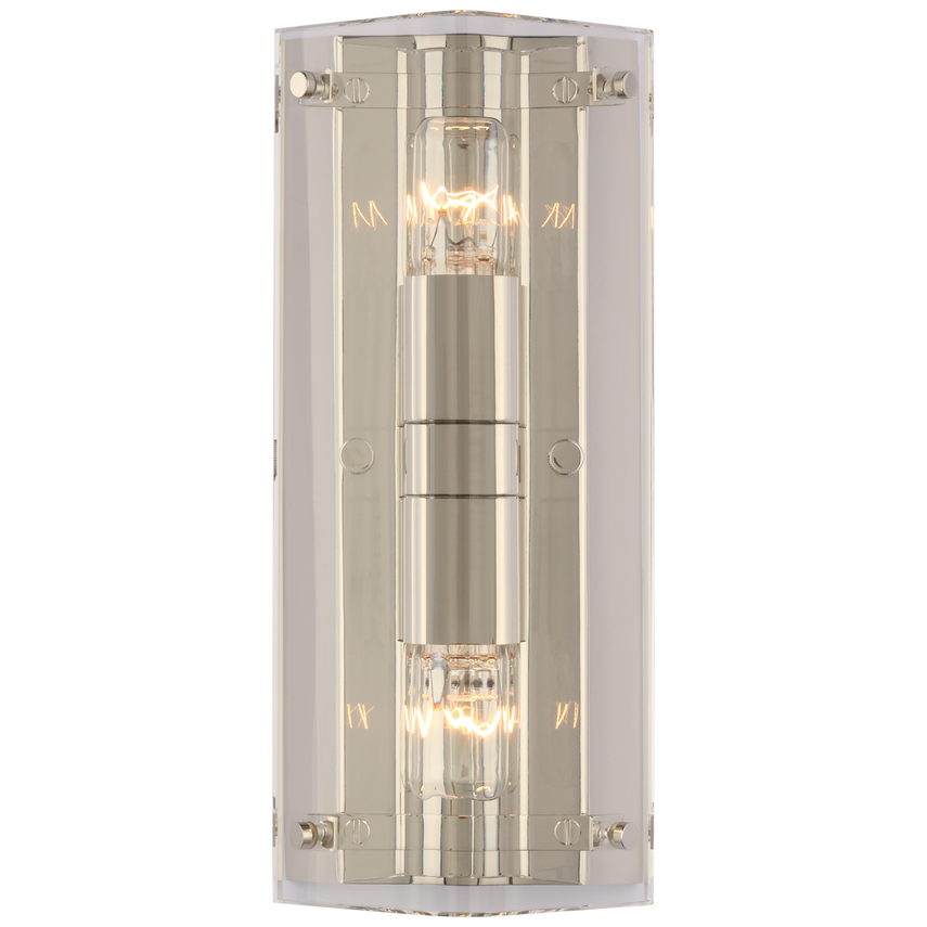 Clarkson Wall Sconce in Crystal-Visual Comfort-VISUAL-ARN 2043CG-Wall LightingHand-Rubbed Antique Brass-1-France and Son