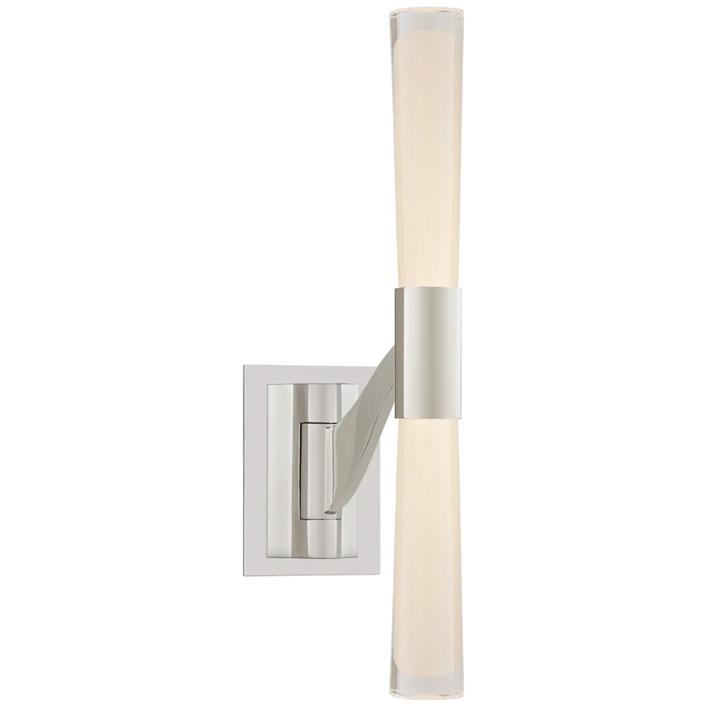 Brenda Single Articulating Sconce-Visual Comfort-VISUAL-ARN 2470BZ-CG-Outdoor Wall SconcesBronze-White Glass-1-France and Son
