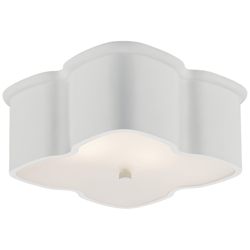 Bolref Clover Flush Mount-Visual Comfort-VISUAL-ARN 4041BSL-Flush MountsFrosted Glass/Burnished Silver Leaf-1-France and Son