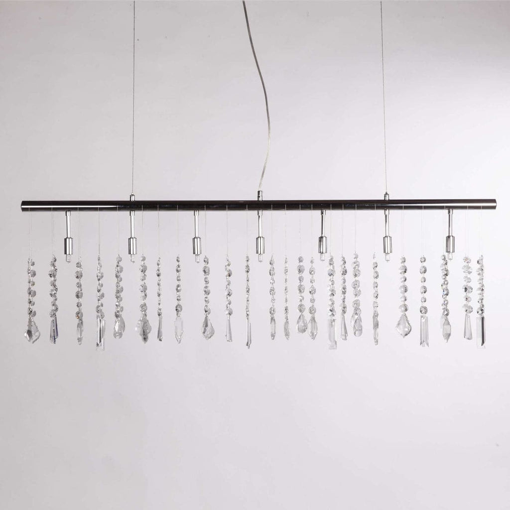 Harald Linear Crystal Chandelier-France & Son-LS3018S1-Chandeliers-1-France and Son