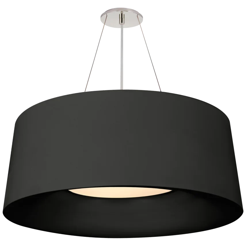 Hanny Medium Hanging Shade-Visual Comfort-VISUAL-BBL 5090BLK-PendantsMatte Black-1-France and Son